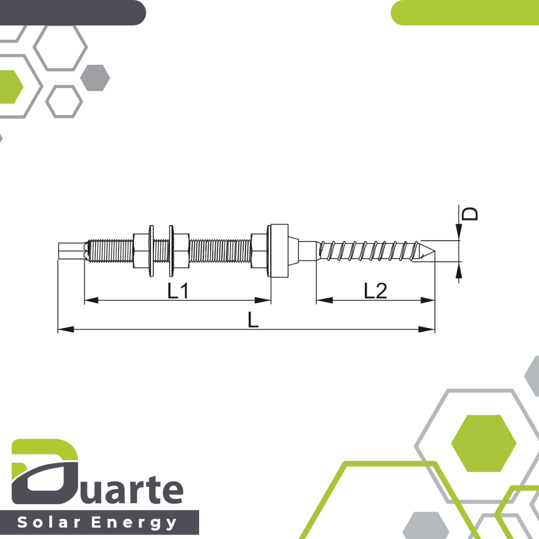 Schraube mit Doppelgewinde (Dachsparren)