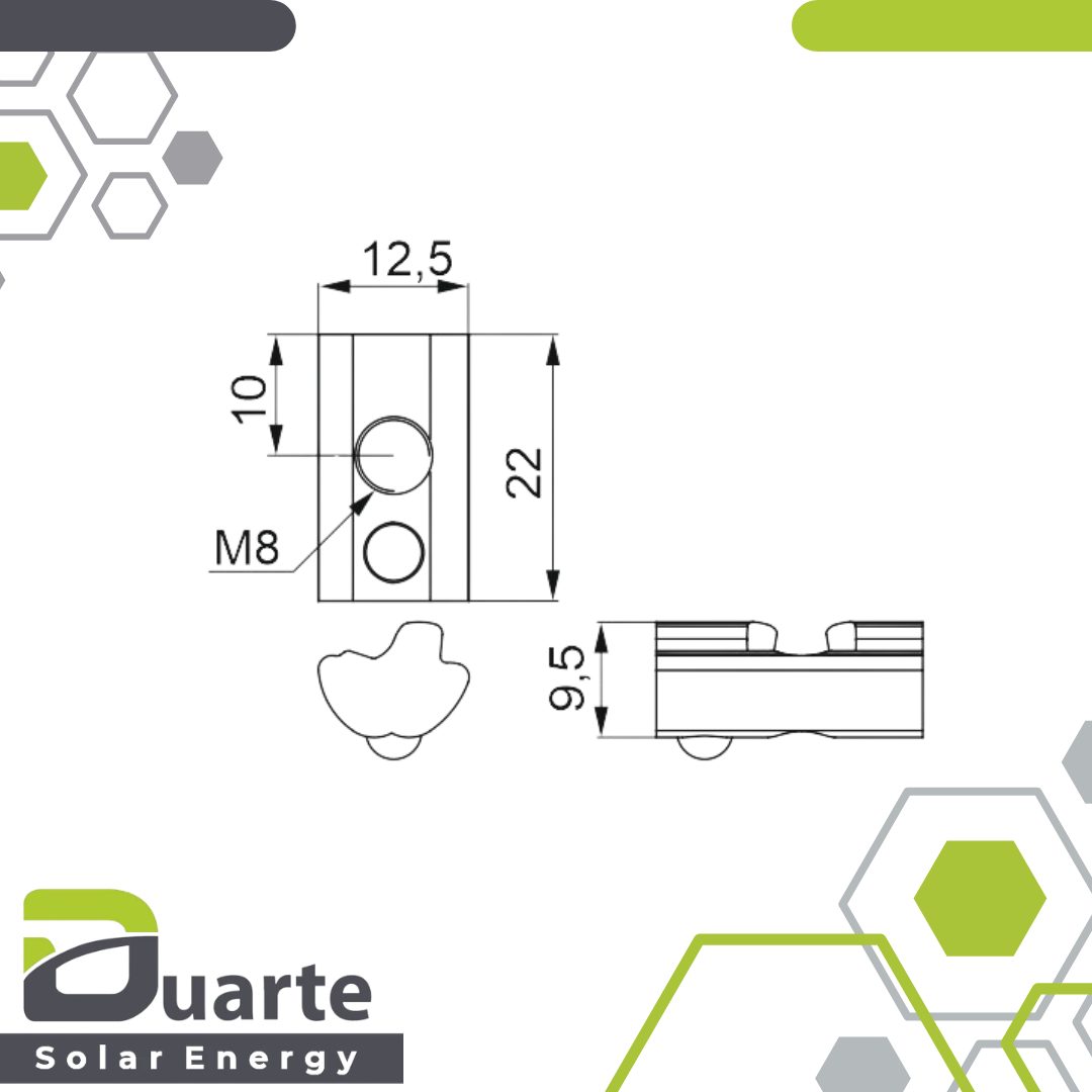 Gleitmutter mit Kugel (Aluminiumprofile)