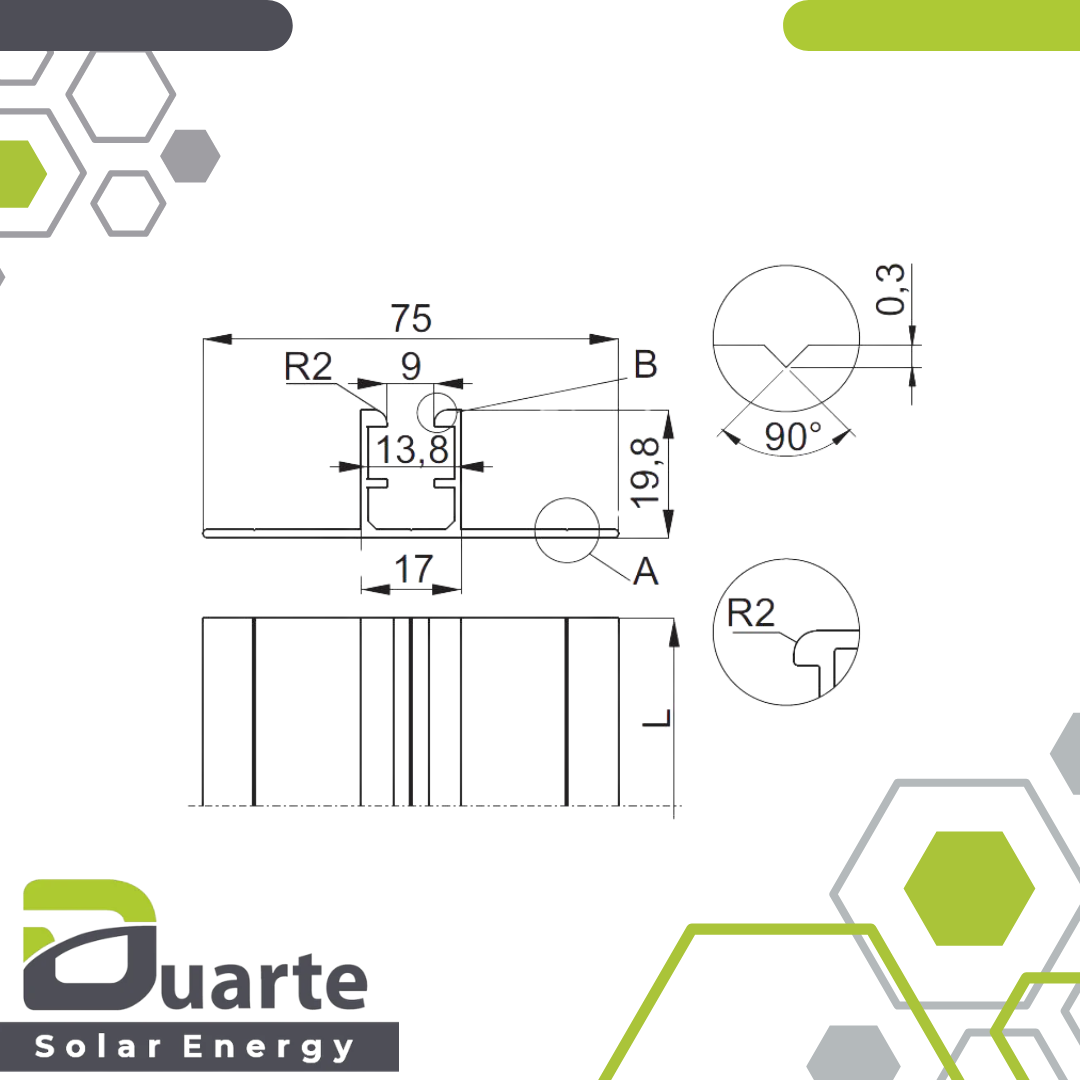 Kurzschiene - Trapezblech