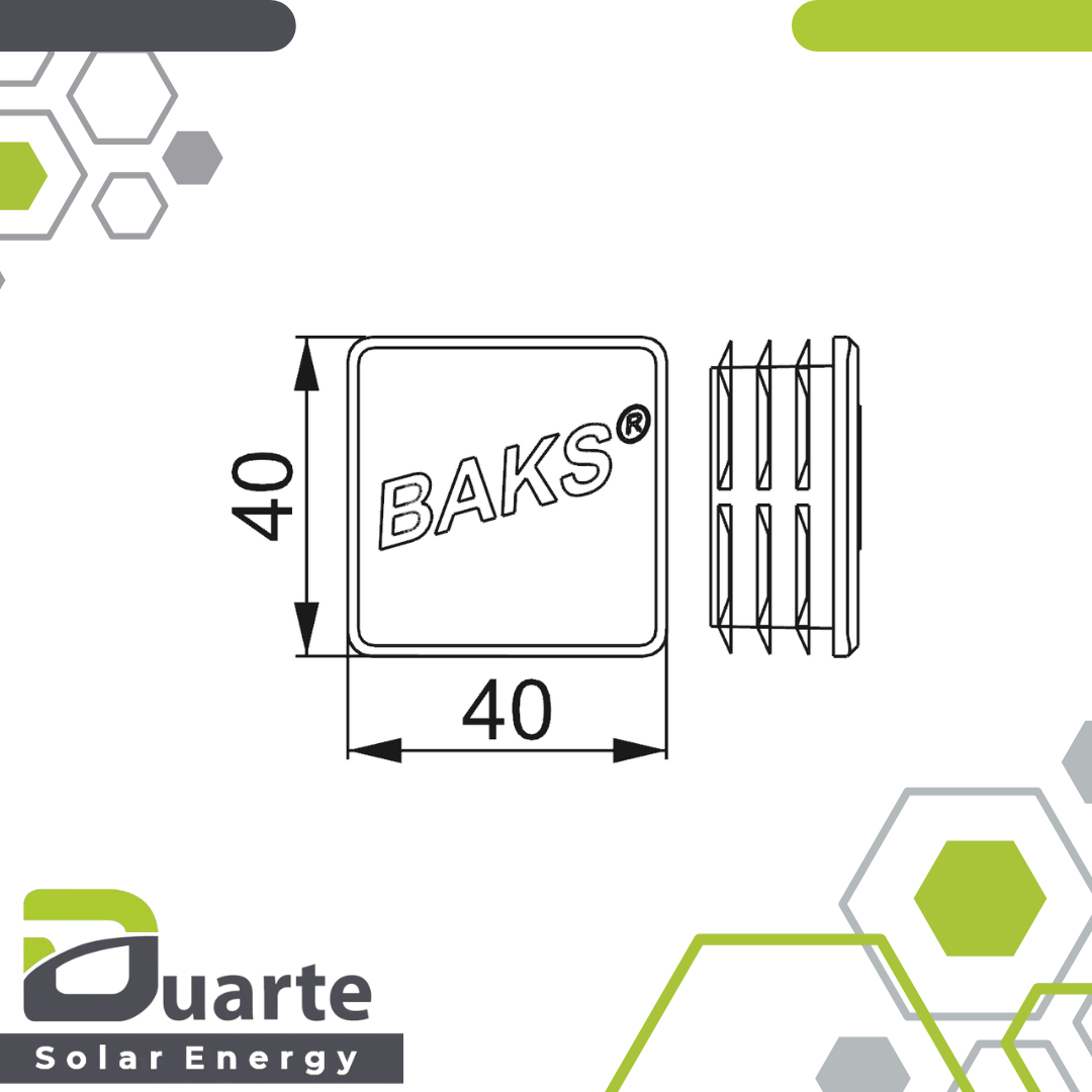 Schutzkappe- Aluminiumprofil 40x40mm