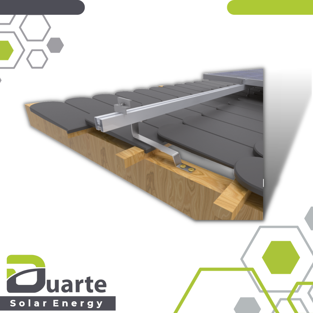PV-Unterkonstruktion DUARTE SOLAR BRENO_DS-V5N Biberschwanz-Ziegel gedeckten Schrägdächer