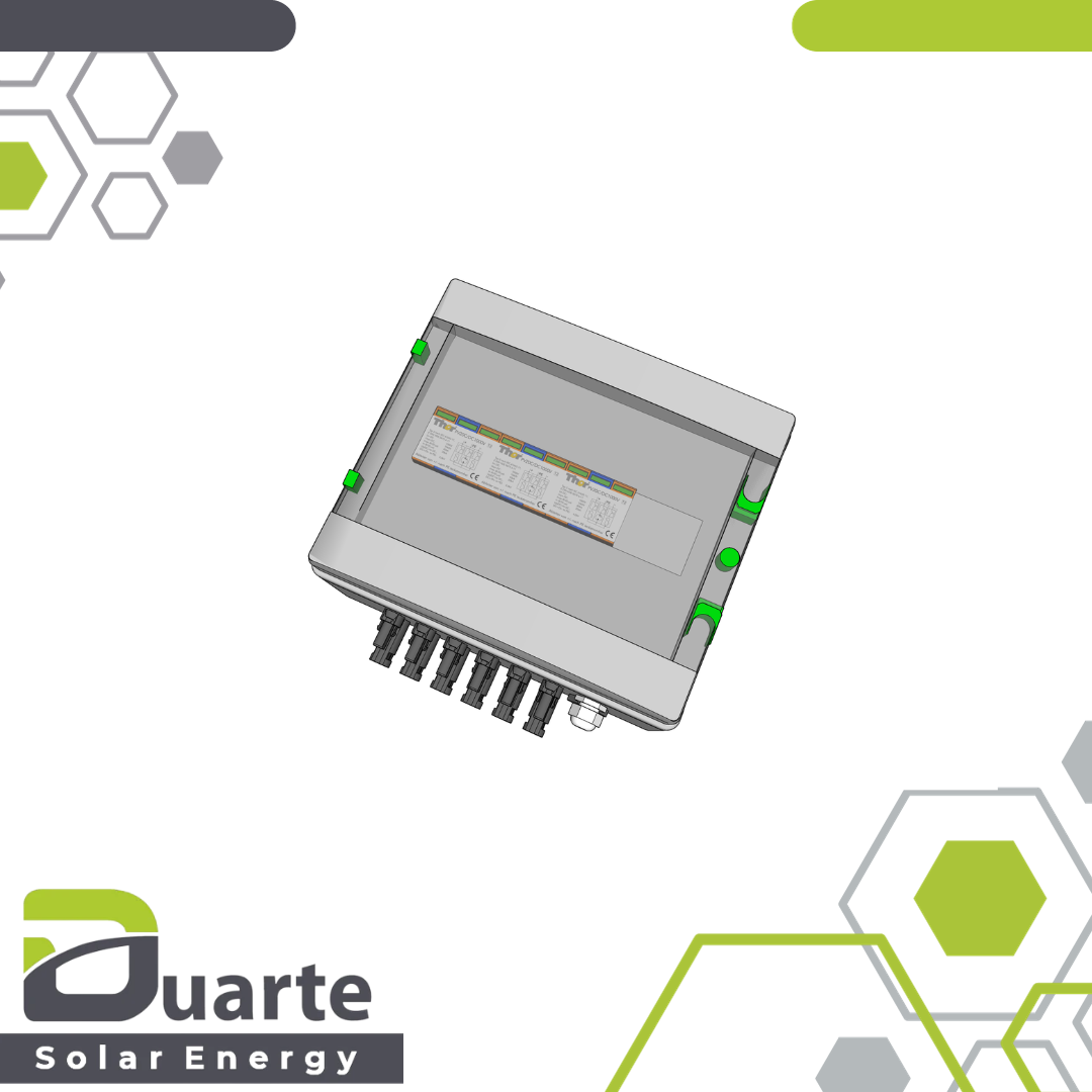GENBox-3-2 anschlussfertige Generatorbox mit Überspannungsableiter (T2) (3xIn und 3xOut) Anschluss über Stecker und Buchsen MC4