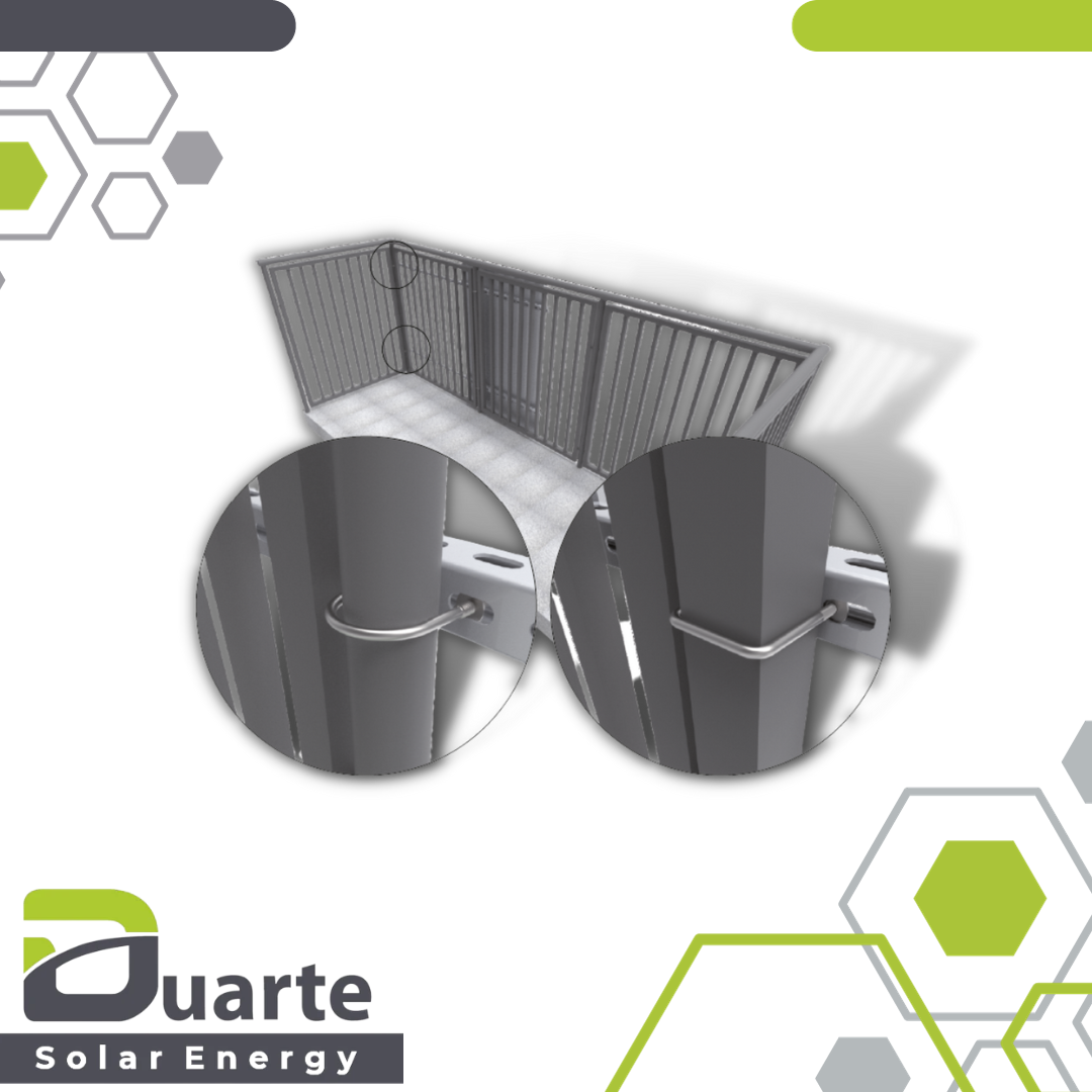 Solar Boom Montage-SET DUARTE SOLAR CHARLY B-VPN Halterung für Balkongelände Senkrecht