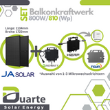Balkonkraftwerk Mini Solaranlage SET 810Wp/800W Growatt 800W/HERF 800W-Mikrowechselrichter/ QingTian Solarmodul