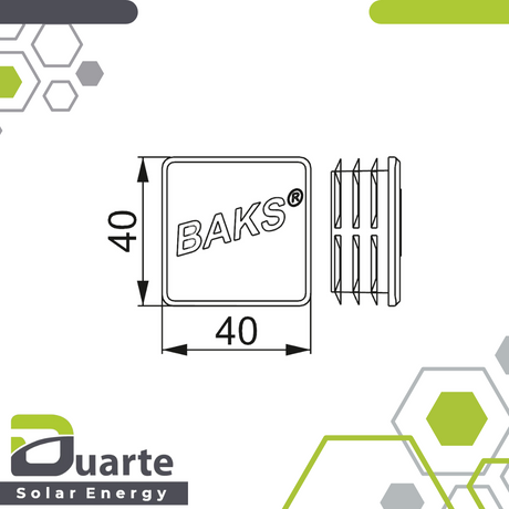 Schutzkappe- Aluminiumprofil 40x40mm