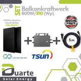 Balkonkraftwerk Mini Solaranlage SET 810Wp/800W Growatt 800W/HERF 800W-Mikrowechselrichter/ QingTian Solarmodul