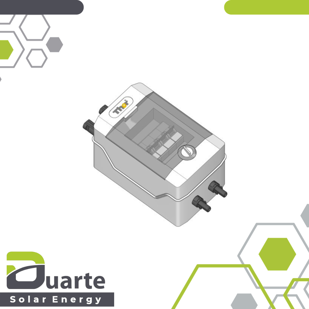 GYM9-DC/IP65/MC4 Lasttrennschalter DC-1000V mit Schutzfunktion C32A im Isolierstoffgehäuse IP65 auf MC4 Stecker/Buchsen verdrahtet.