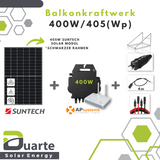 400W/405(Wp) Balkonkraftwerk Mini Solaranlage / Suntech Modul / APsystems 400 Mikrowechselrichter / mit Halterung für den Garten