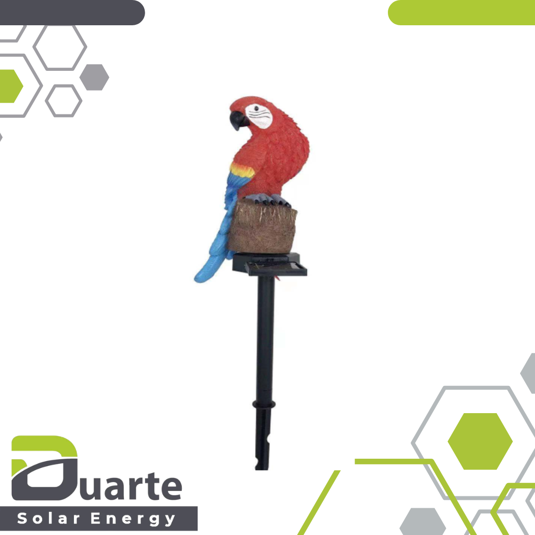Duarte Lighting LED-Solar Papagei mit Standfuß